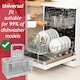 image 3 of SPARES2GO Cutlery Basket Caddy Cage for AEG Dishwasher (Removable Handle, 240mm)