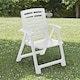 image 2 of Outdoor Folding Garden Chairs with Arms | White | 1