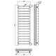 image 2 of Brushed Bronze 1600 x 500mm Heated Bathroom Towel Rail Warmer Ladder Radiator with Angled Manual Valves Pair