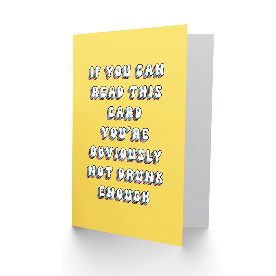 image 1 of Not Drunk Enough Fun Joke Her Funny Birthday Card