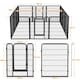 image 1 of Yaheetech 6 Metal Dog Playpen Panels, 80 × 100 cm Black
