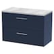 image 1 of Balterley Winshill Contemporary 2 Drawer Wall Hung Vanity Unit with Laminate Worktop, Woodgrain Dark Grey, 800mm