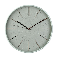 Hometime Round Wall Clock Speckled Face 12" | Green