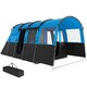 image 6 of Outsunny 8-Person Camping Tent Tunnel Design with 4 Large Windows Green | Green