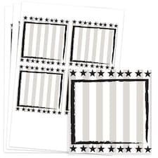 Wild West Design 95mm Square Sticker sheet of 4