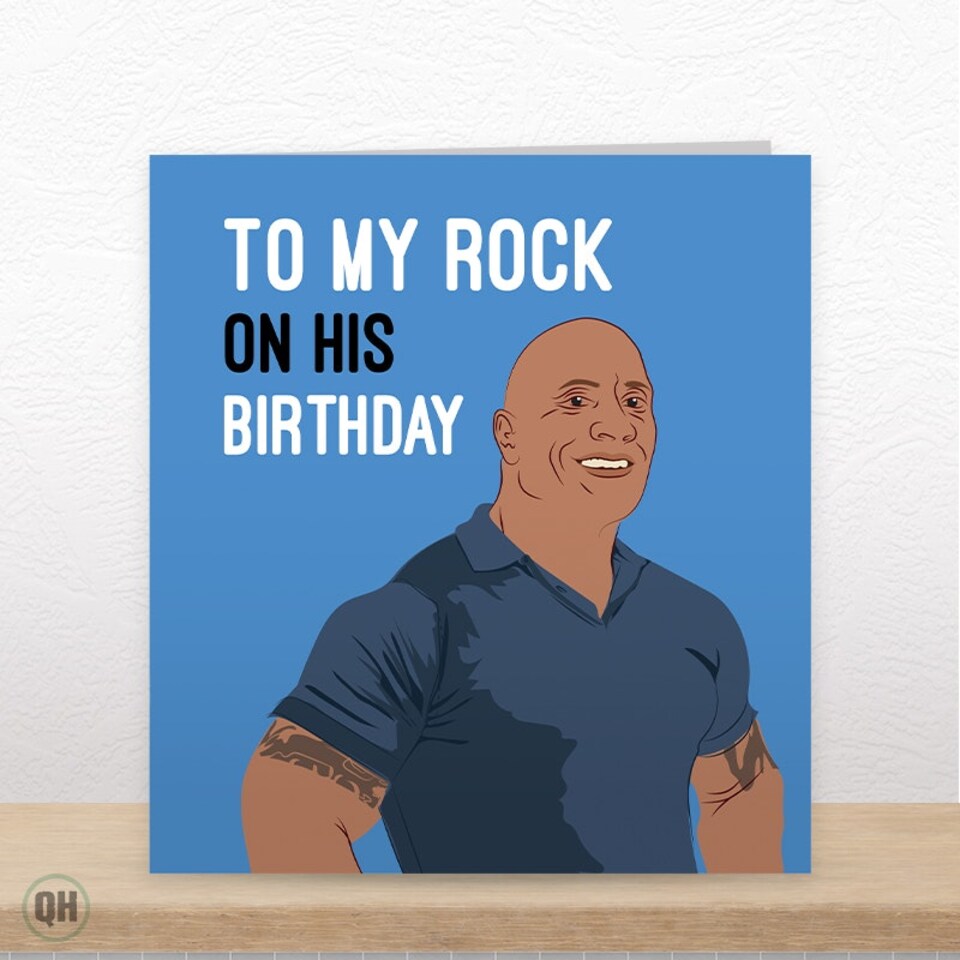 image 1 of To My Rock - Funny Husband Birthday Card