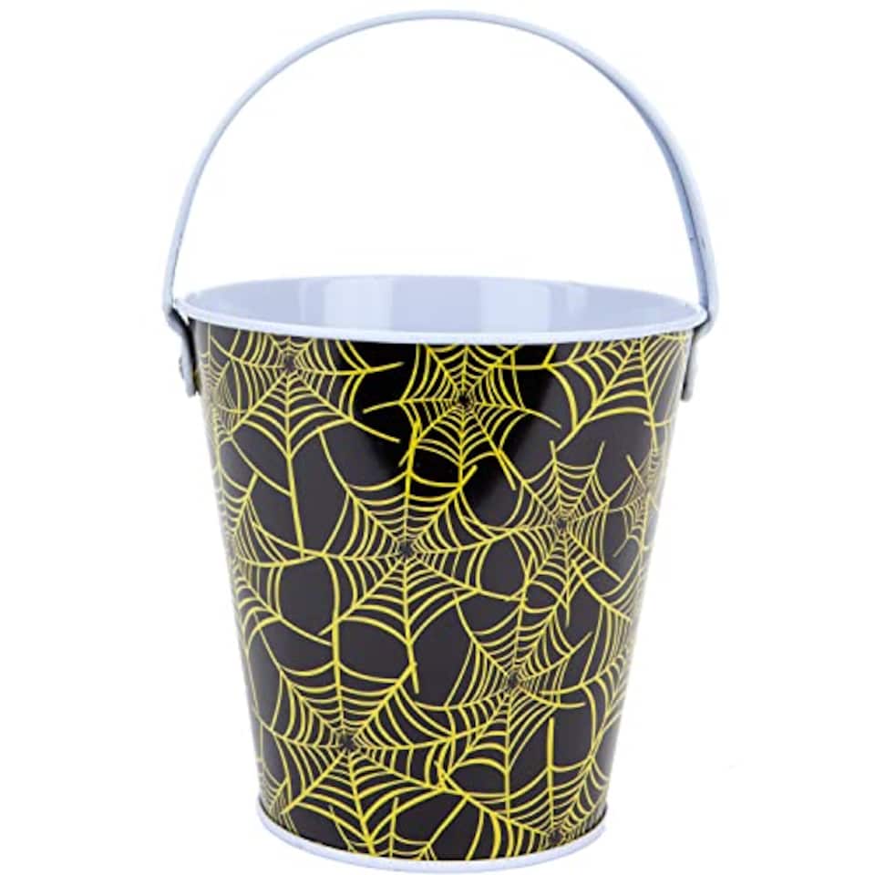 image 1 of VFM e-Store Halloween Candy Bucket - Pumpkin Cat Design - Lightweight Trick-or-Treat Pail
