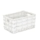 image 3 of Set of 4 Unlined White Scandi Storage Basket | White | White | Not provided