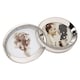 image 2 of Double Heart Silver Picture Frame with Square Etched Diamante Crystals | Silver | 4" x 4"