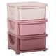 image 1 of HOMCOM Kids Storage Units with Drawers 3 Tier Chest Dresser Tower Cream 