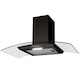 image 7 of SIA CGH80BL 80cm Curved Glass Chimney Cooker Hood Extractor Fan In Black