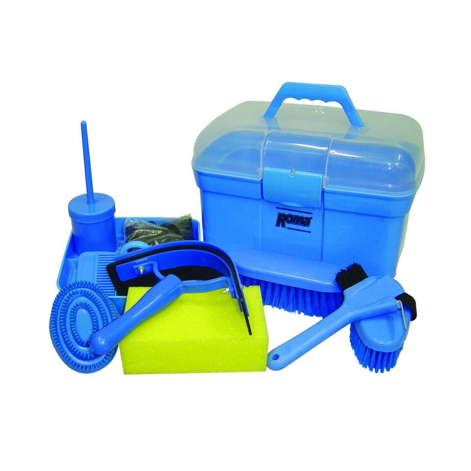 Roma Ultimate 10 Piece Grooming Kit - Blue - One Size