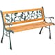 image 1 of Garden Bench Marina - 2-seater, wood and cast iron, 124 x 52 x 74 cm | Brown | brown | 1