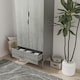 image 7 of Malmo 2 Door 2 Drawer Wardrobe with Scandi Legs Cupboard Hanging Rail 180cm | Multi | Grey Ash Grey | 1