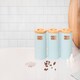 image 2 of KitchenCraft Airtight Tea Coffee Sugar Canister Set Blue