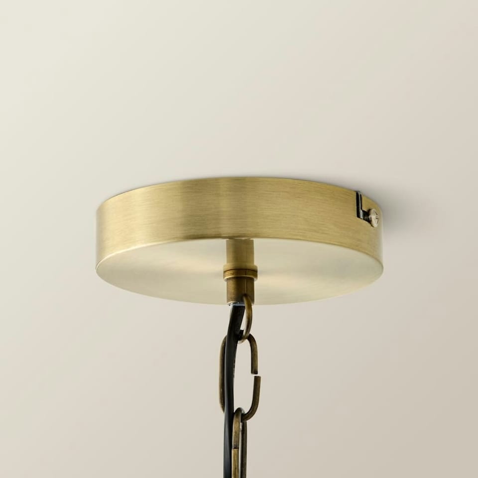 image 1 of ValueLights Antique Brass 5 Way Crystal Jewel Chandelier Ceiling Light Fitting | Gold