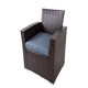 image 3 of Dark Brown Rattan Sofa 1 Sofa, 2 Chairs, 1 Table Multi