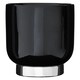 image 1 of Interiors by Premier Black Small Planter With Silver Finish Base Black