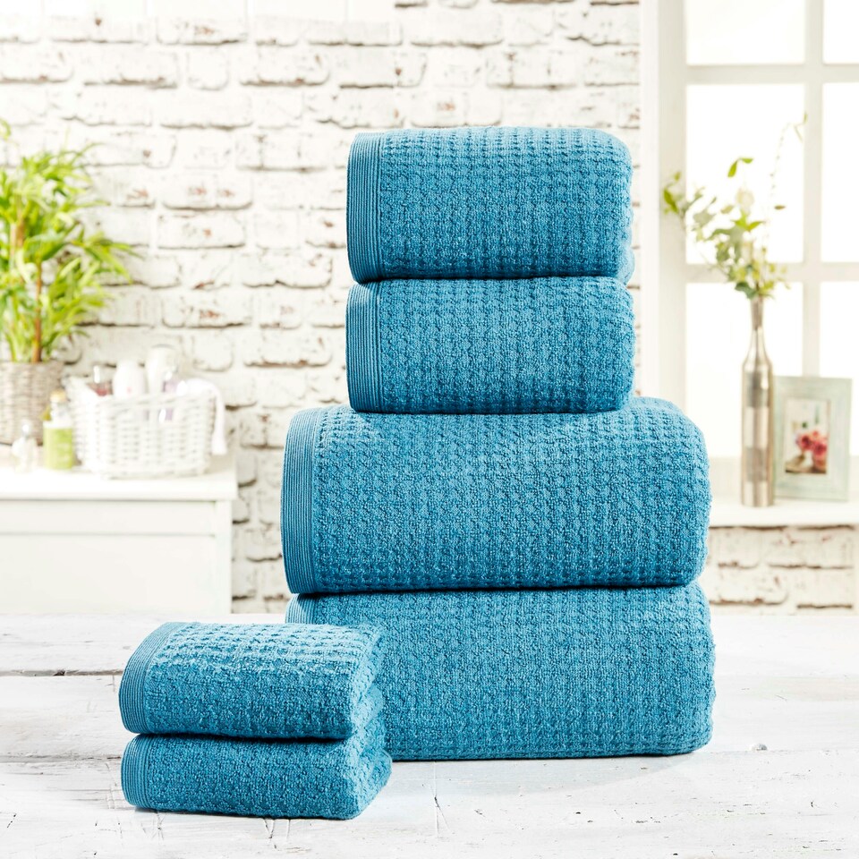 image 1 of Waffle Pure Cotton Hand Towels Super Soft and Absorbant Yellow | Hand towel