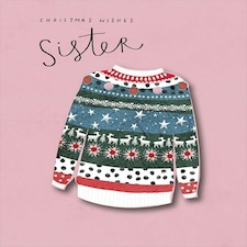 Jumper Design Special Sister Christmas Card