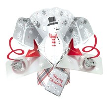 Snowman Petite Christmas Pop-Up Greeting Card Second Nature 3D Pop Up Cards