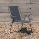 image 6 of Harbour Housewares Folding Metal Beach Chairs - Grey - Pack of 2 | Grey | Grey