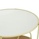 image 4 of Interiors by Premier Modern Design Round Mirrored Top Gold Frame Table, Versatile Bedside Table, Easily Maintained Small Table Gold
