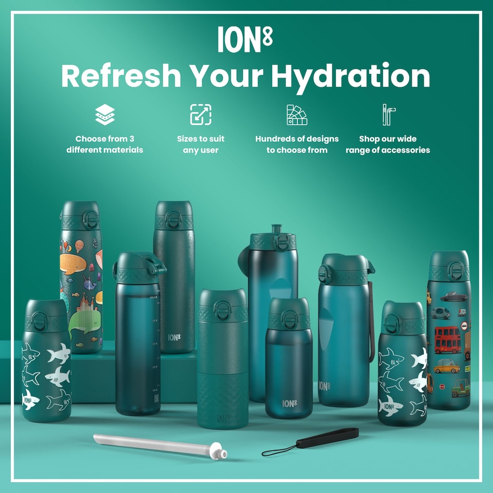 image 1 of Leak Proof Slim Water Bottle, Vacuum Insulated, 500ml (17oz) | Blue | Automobiles | One Size