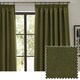image 1 of furn. Dawn Blackout Olive Pencil Pleat Curtains 168 x 137cm Multi