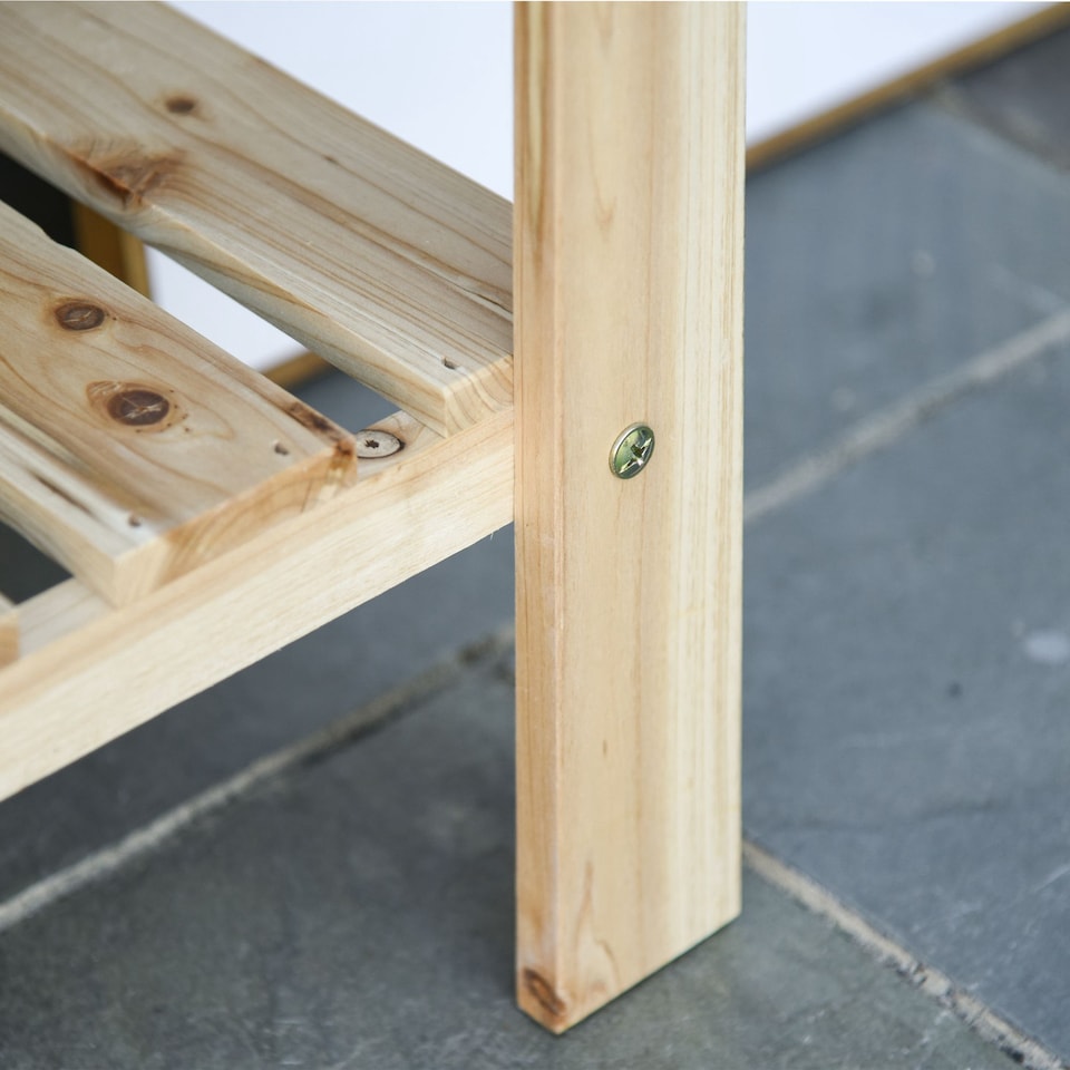 image 1 of Outsunny Wooden Raised Garden Bed Plant Stand Box with Clapboard 100 x 40 x 84cm