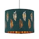 image 2 of Set of 2 Fern - Dark Green Cut Out 30cm Pendant Lightshades | Green | Gold | Large | 2