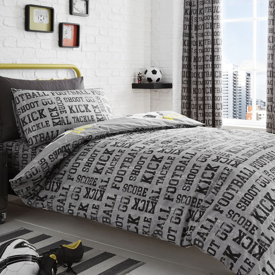 image 1 of Bedlam Football Duvet Cover Set Grey