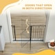 image 8 of PawHut Dog Gate Wide Stair Gate w/ Door Pressure Fit, 75-115W cm, Black