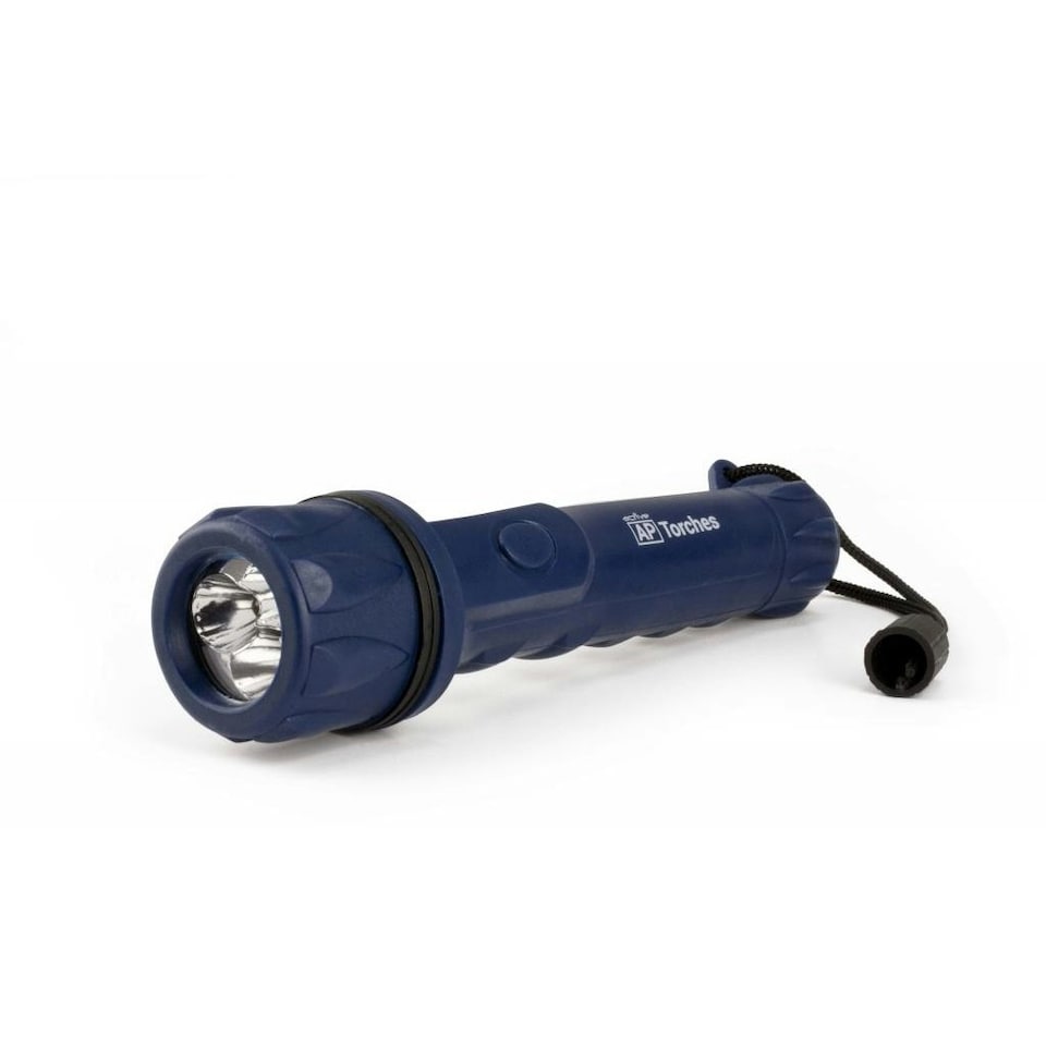 Active Rubber Torch With 16 Hour Battery Life - Navy - 21 x 15.2 x 2.8cm