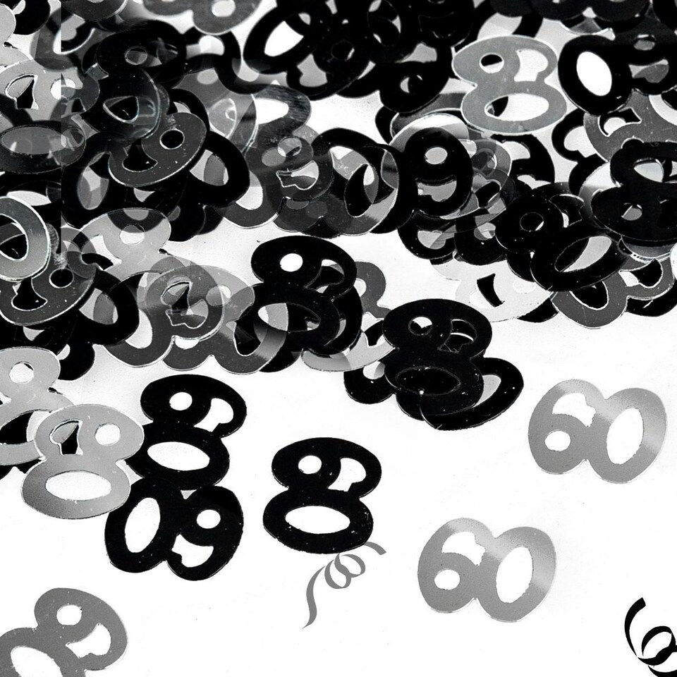image 1 of 2 x 14g 60th Blue Happy Birthday Confetti