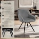 image 2 of Lounge Armchair Living Room Accent Chair 360 Swivel Slim Steel Legs Velvet Fabric | Grey | grey | 4