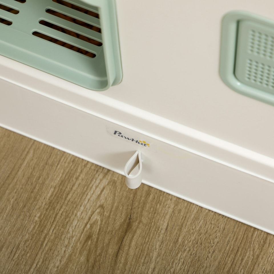 image 1 of PawHut Cat Litter Box, Hooded Cat Litter Tray w/ Drawer Pan, Scoop, Deodorants