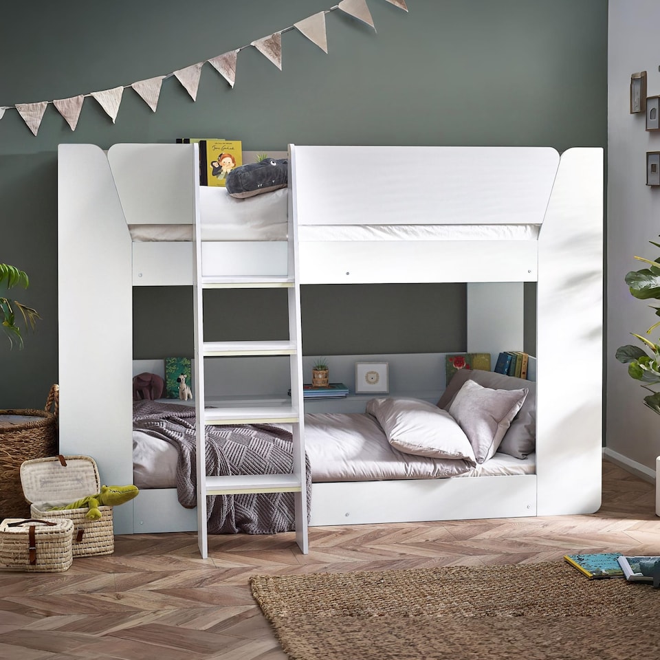 image 1 of Cobaltwood Bunk Bed All White -  Single (90cm)