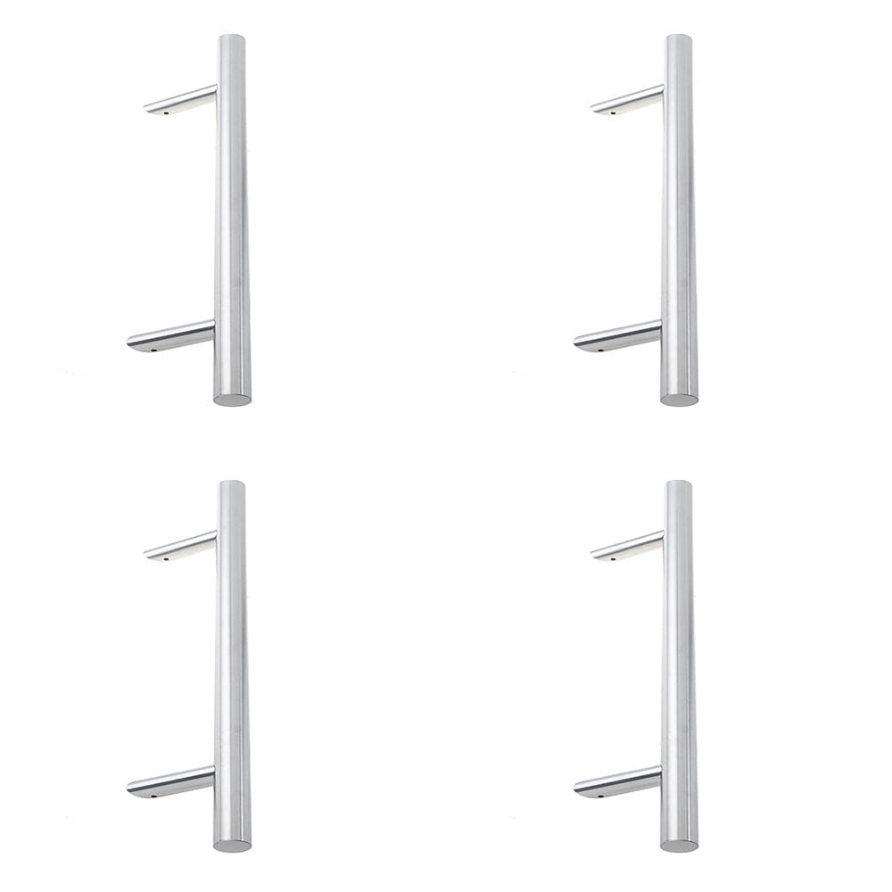 4 PACK Premium Stainless Steel Cranked Pull Handle 600x32mm in Satin Finish - Door Handle