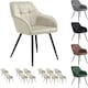 image 9 of Dining Chair Marilyn - velvet look, quilted pattern - per piece Black | Black/Black