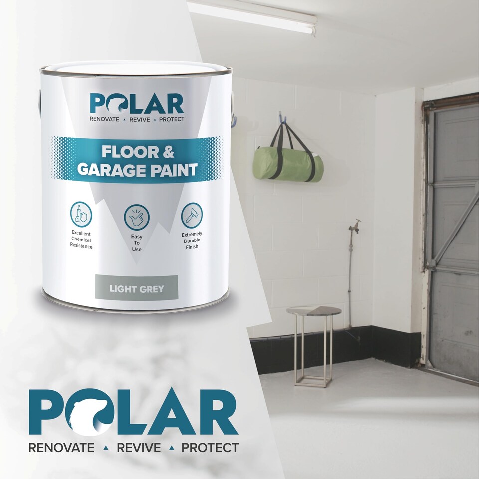 image 1 of Polar Floor & Garage Paint Heavy Duty Durable | Grey | Dark Grey | 5 litre