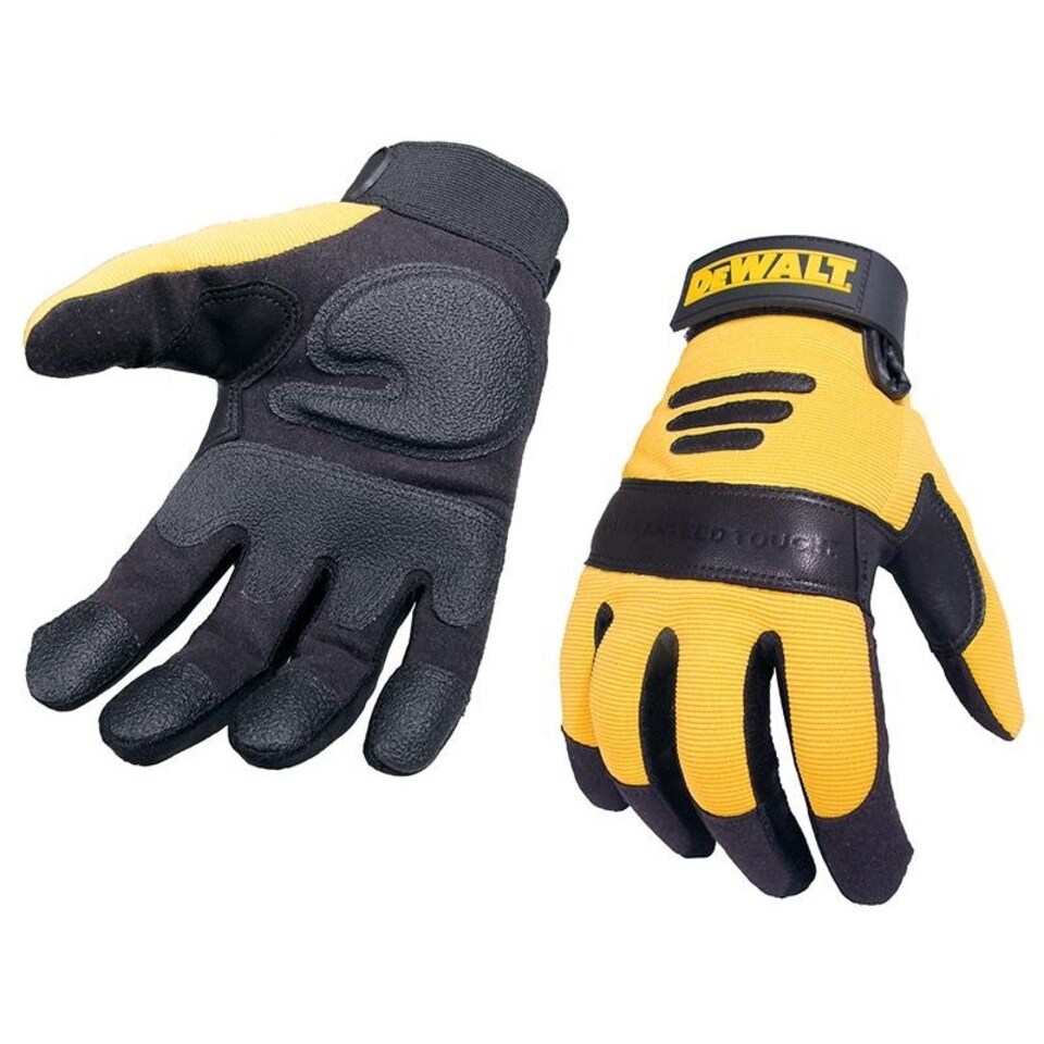 Dewalt Power Tools Synthetic Padded Leather Palm Gloves - Large - Multi Colour - Large Multi | Large