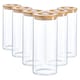 image 1 of Argon Tableware Glass Storage Jars with Wooden Lids - 1.5 Litre - Pack of 6