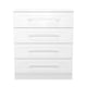 image 1 of Ripon 4 Drawer Chest of Drawers in White Ash (Ready Assembled) | White | White Ash