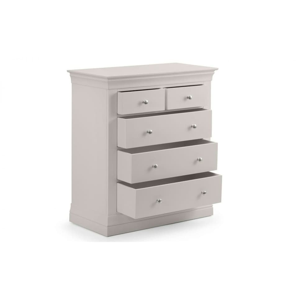 image 1 of Light Grey 3+2 Chest of Drawers