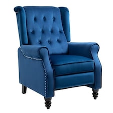 Windsor Luxury Pushback Recliner Armchair | Blue
