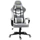 image 1 of Vinsetto Gaming Chair, Computer Desk Chair with Lumbar Support, Faux Leather Racing Chair with Headrest and Swivel Wheels for Home Office, Grey White