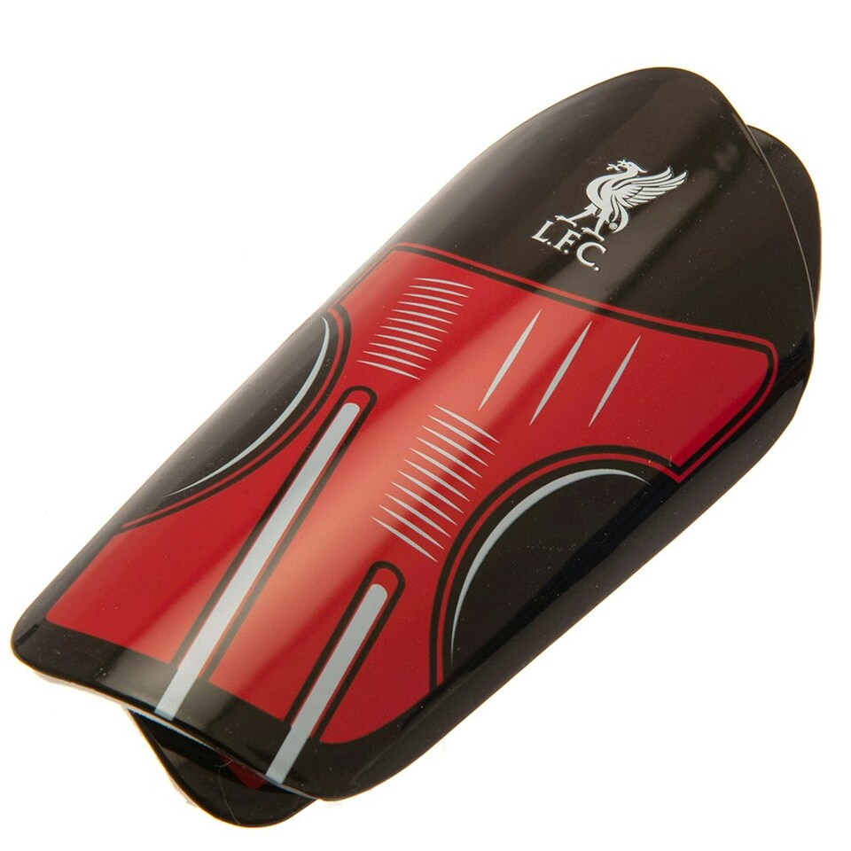 image 1 of Liverpool FC Childrens/Kids Crest Slip-In Shin Guards - Red/White/Black - 10-12 Years