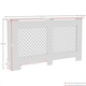image 3 of Vida Designs Oxford Radiator Cover Painted MDF Cabinet, White, 152cm