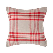 Homescapes Grey & Red Tartan Pattern Cushion Cover - 60 x 60 cm | Red | Grey & Red | 60 x 60 cm